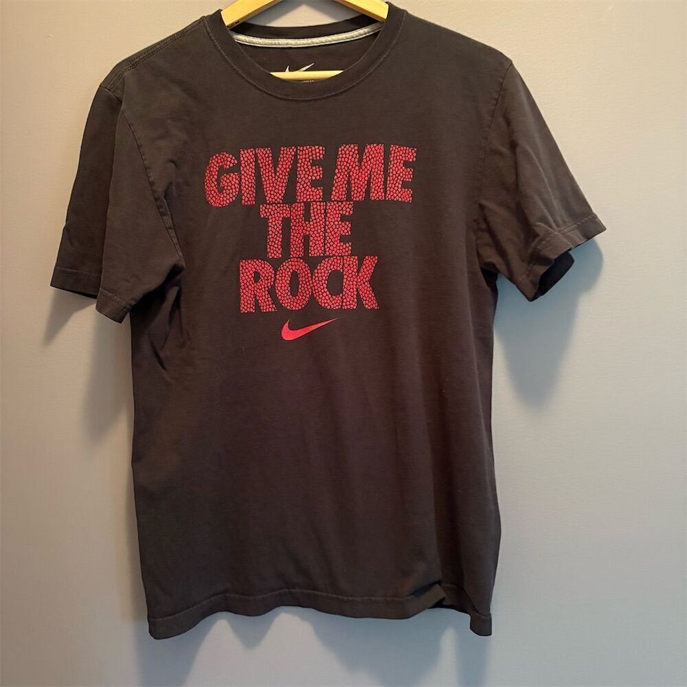 *3/$15 Nike Men's "Give Me The Rock" Graphic Basketball T-Shirt Blue Medium - Picture 1 of 7
